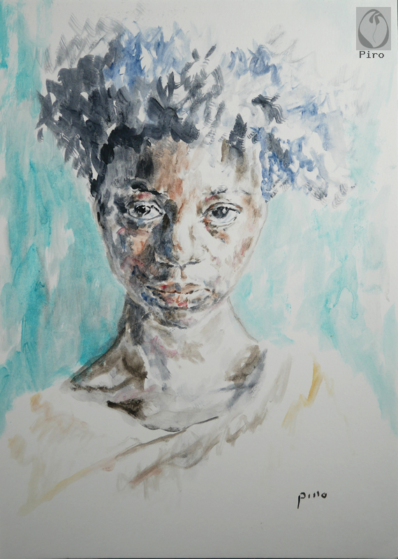 oil on paper - olio su carta di Piro